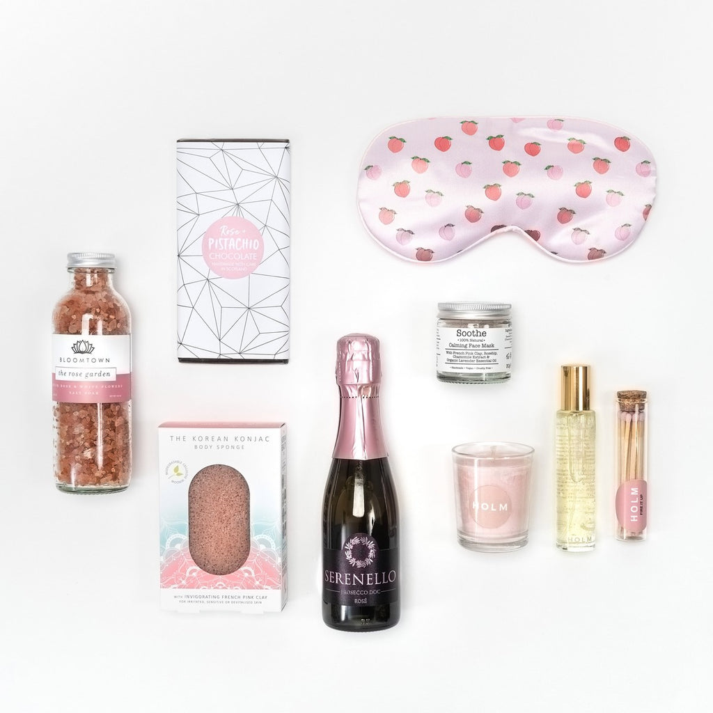 A home spa gift set for her.  Packed with beautiful pamper gifts for that special lady.